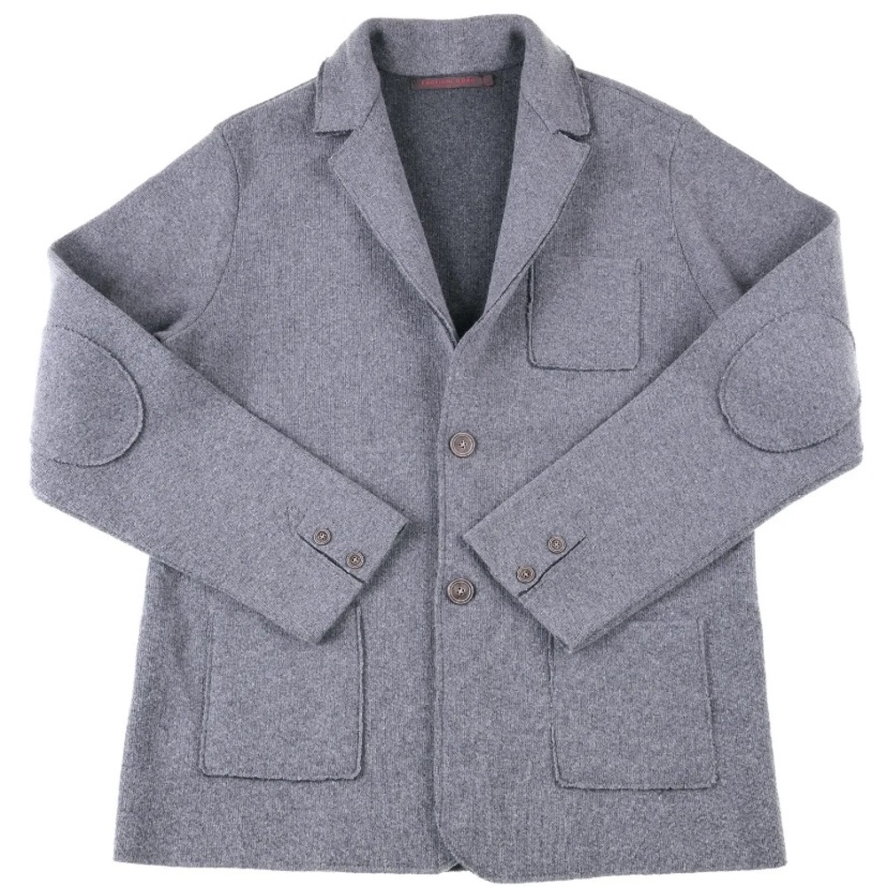 Emozioni Uomo wool blend destructed sweater jacket size M